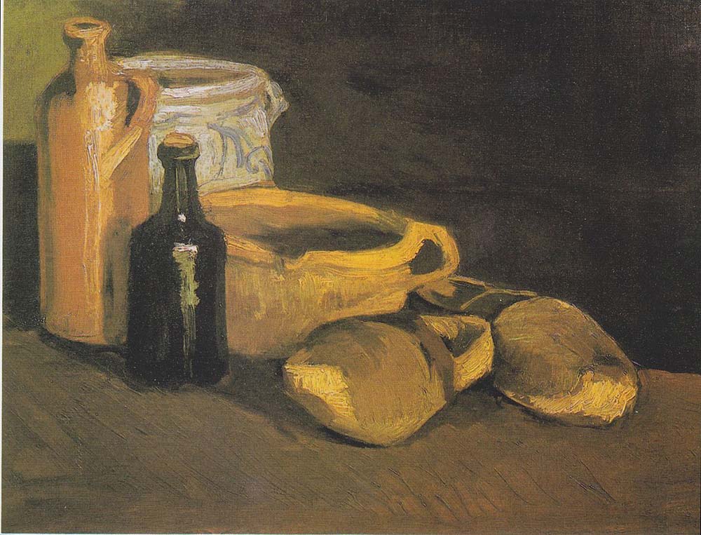 Obraz olejny - van Gogh - Martwa natura z chodakami i naczyniami