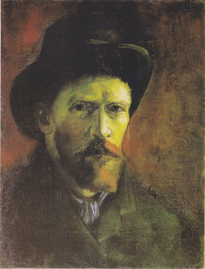 Obraz - van Gogh - Autoportret w ciemnym pilśniowym kapeluszu