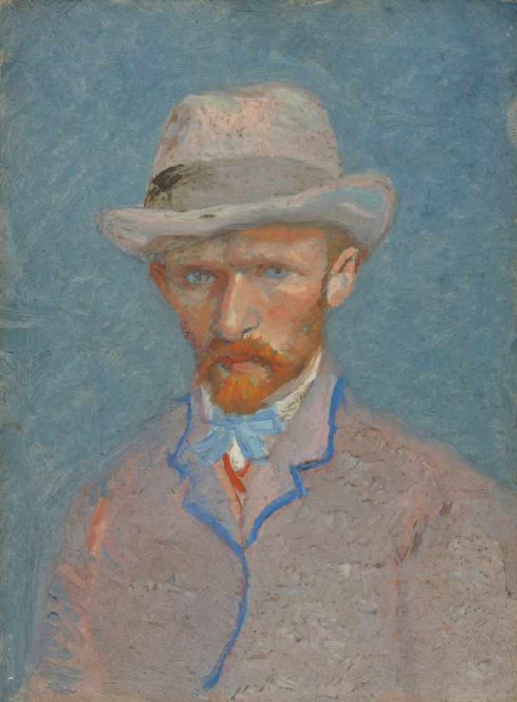 Obraz van Gogha - Autoportret w szarym pilsniowym kapeluszu