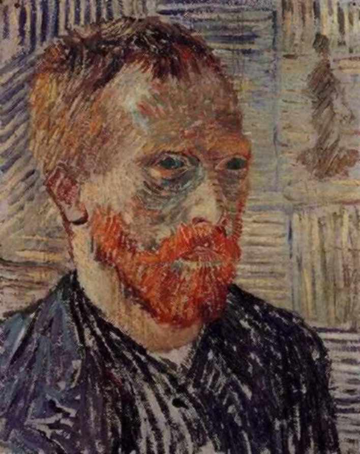 Obraz van Gogha - Autoportret z japońskim drzeworytem