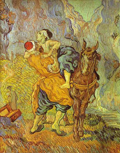 Obraz van Gogha - Dobry samarytanin
